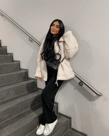 Aurélie | Manteau d’Hiver Doux et Chaleureux