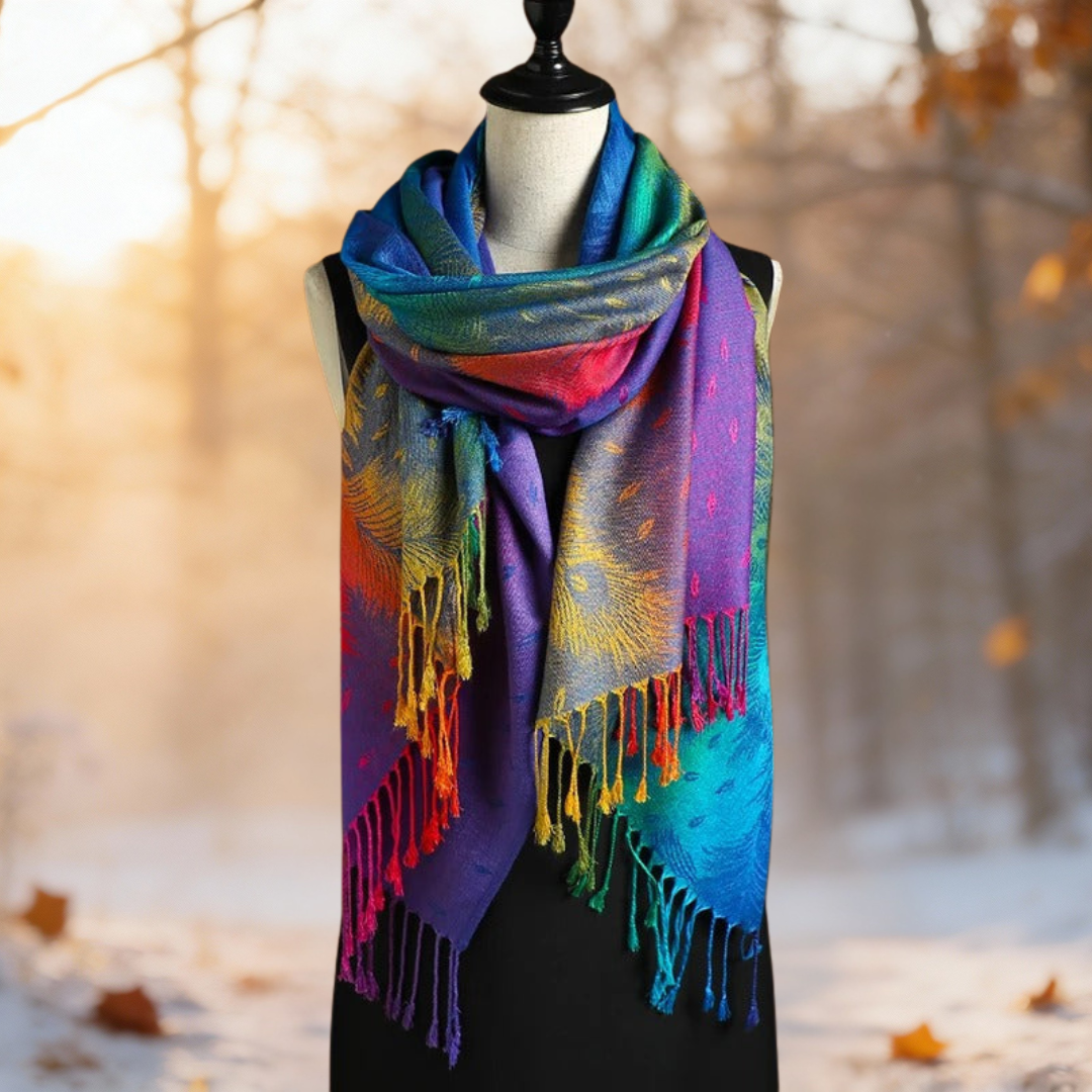 Roxane | Cape Étoffe Multicolore Élégante