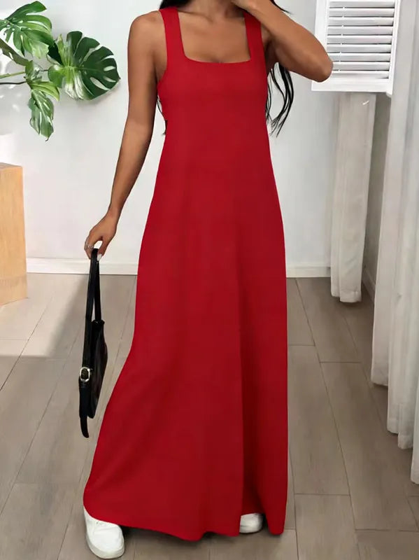 Liva | La Robe Maxi Effet Deux-Pièces à Découpes Structurales