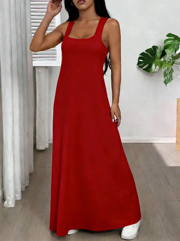 Liva | La Robe Maxi Effet Deux-Pièces à Découpes Structurales